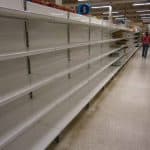 Image of empty shelves to illustrate post: Intel Shortages Continue