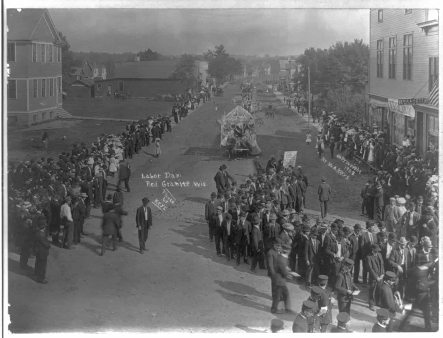 Happy Labor Day Parade Red Granite Wisconsin 1908